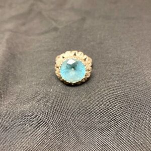 Blue art deco ring